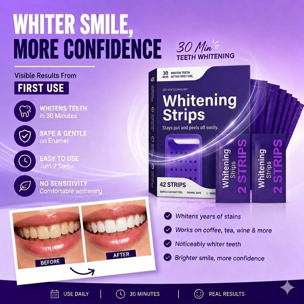 Velqirax™ Purple Teeth Whitening Strips