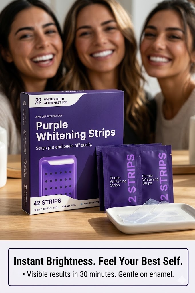 Velqirax™ Purple Teeth Whitening Strips